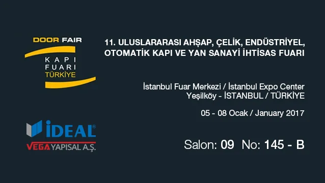 İdeal Kabin Uluslararası Kapı Fuarı 2017'de!