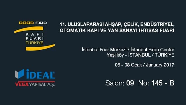 İdeal Kabin Uluslararası Kapı Fuarı 2017'de!